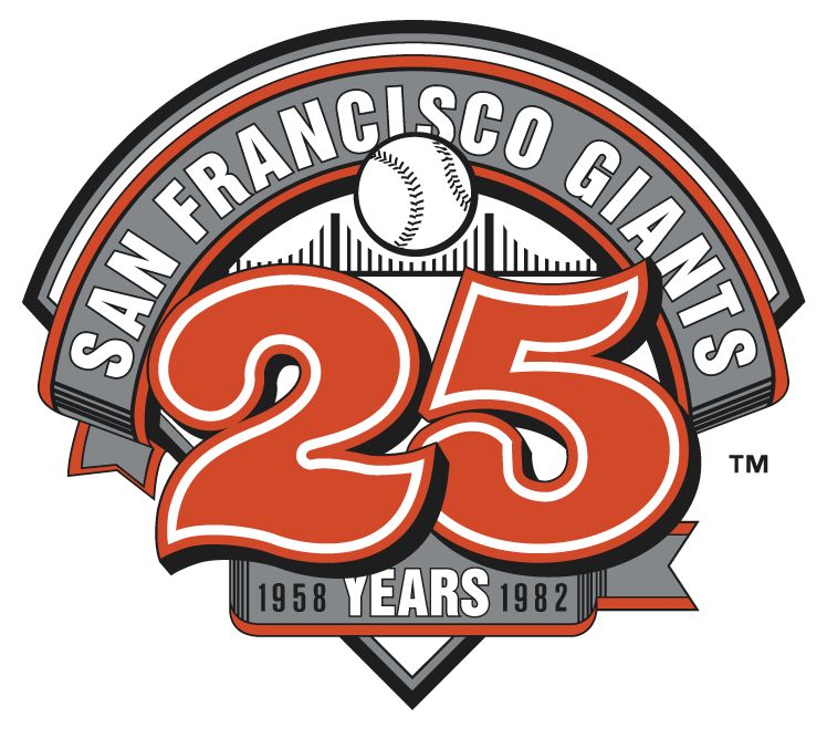 San Francisco Giants 1982 Anniversary Logo vinyl decal